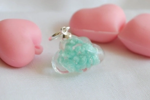 L-DI0031 Dije CHARM cielo nube CELESTE