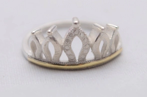 ANI103 Anillo corona con dublé - cubics