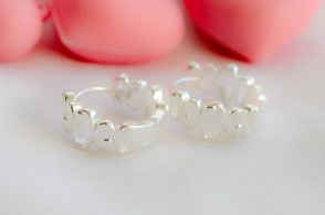 L-AR0525 Aros  cubanos bombé óvalos 1.4cm