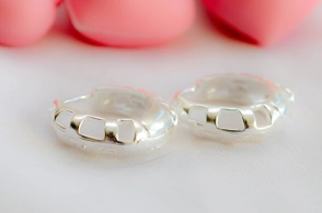 L-AR0526 Aros  cubanos bomb&eacute; calados 1.7cm