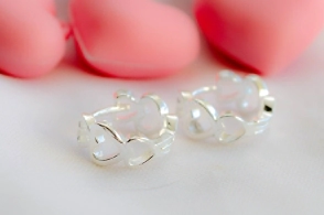 L-AR0527 Aros  cubanos corazones verticales 1.5cm