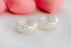 L-AR0528 Aros  cubanos calados rulos 1.5cm