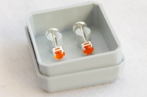 ABRI658 Aros abridores cuadrado cubic chico NARANJA