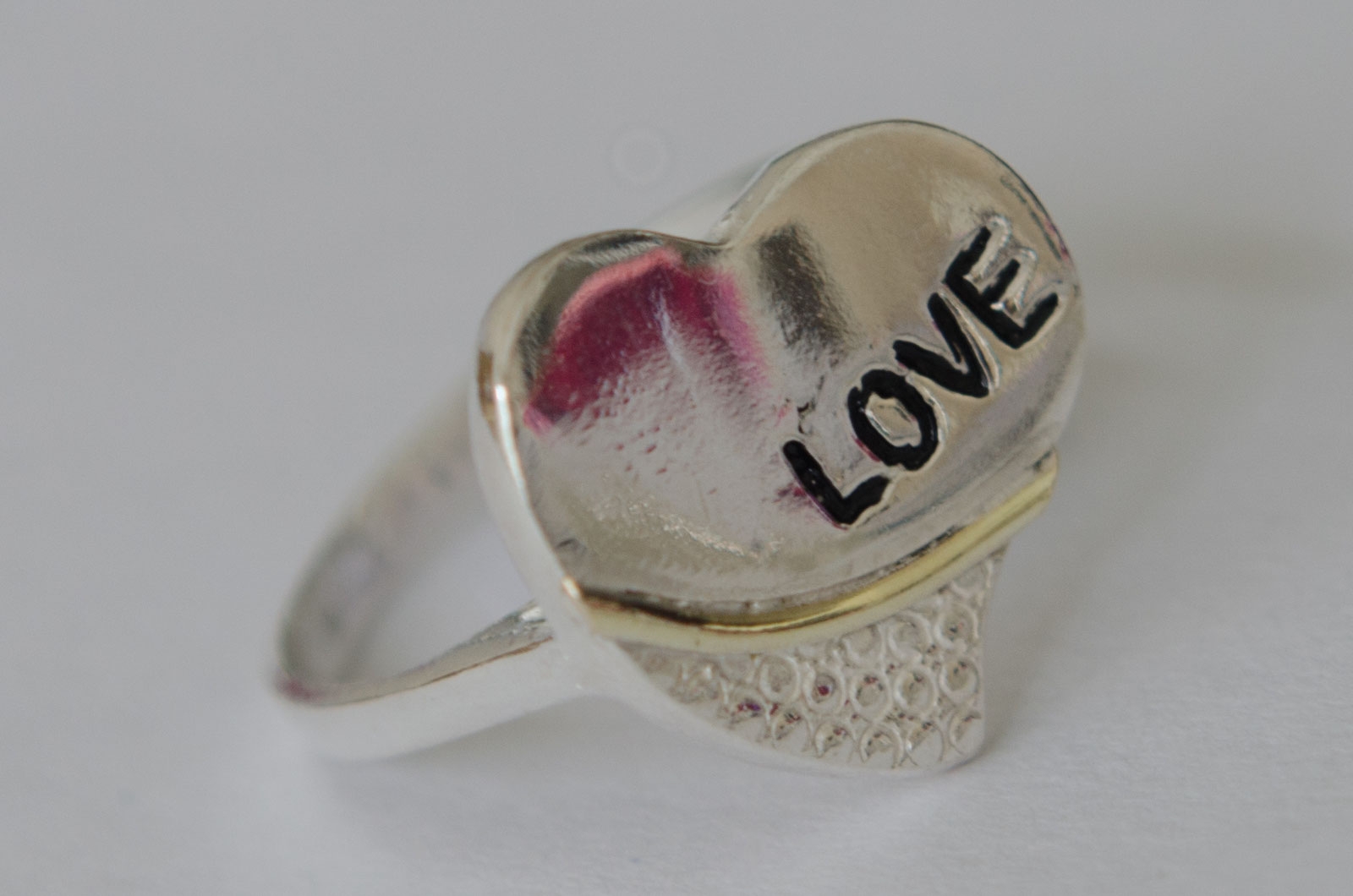 ANI138 Anillo corazn love con dubl - 