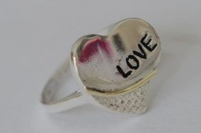 ANI138 Anillo corazón love con dublé - 