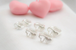 L-TRI0019 Trio argollas 2 corazones