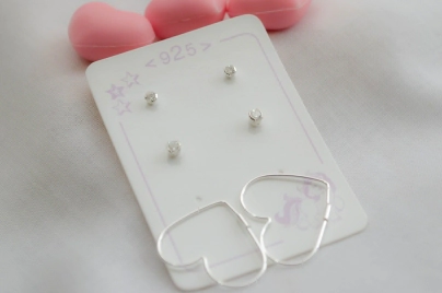 L-TRI0023 Trio cubics y argolla corazn