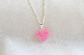 L-CA0085 Cadeba 45cm+dije CIELO CORAZÓN  FUCSIA