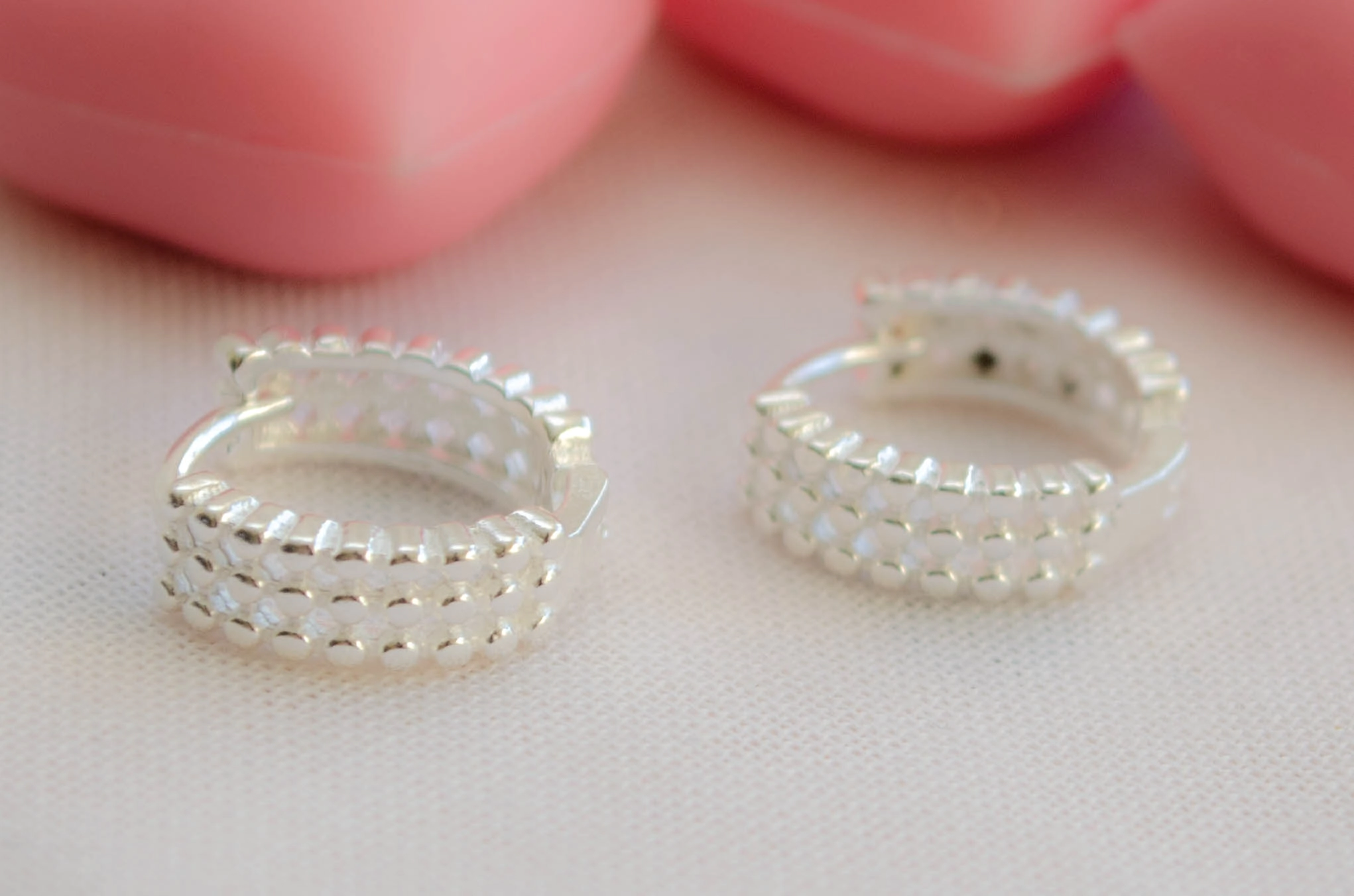 L-AR0577 Aros cubanos doble lnea puntitos 1.3cm