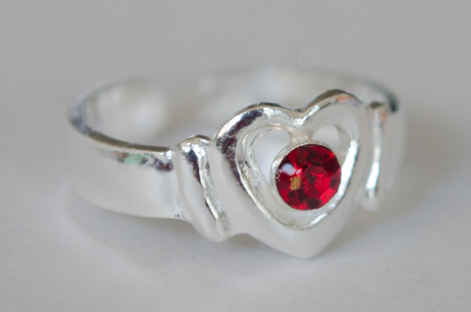 ANIMIDI004 Anillo midi corazn rojo - 