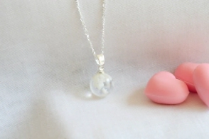 L-CA0086 Cadena 45 + dije cielo BLANCO