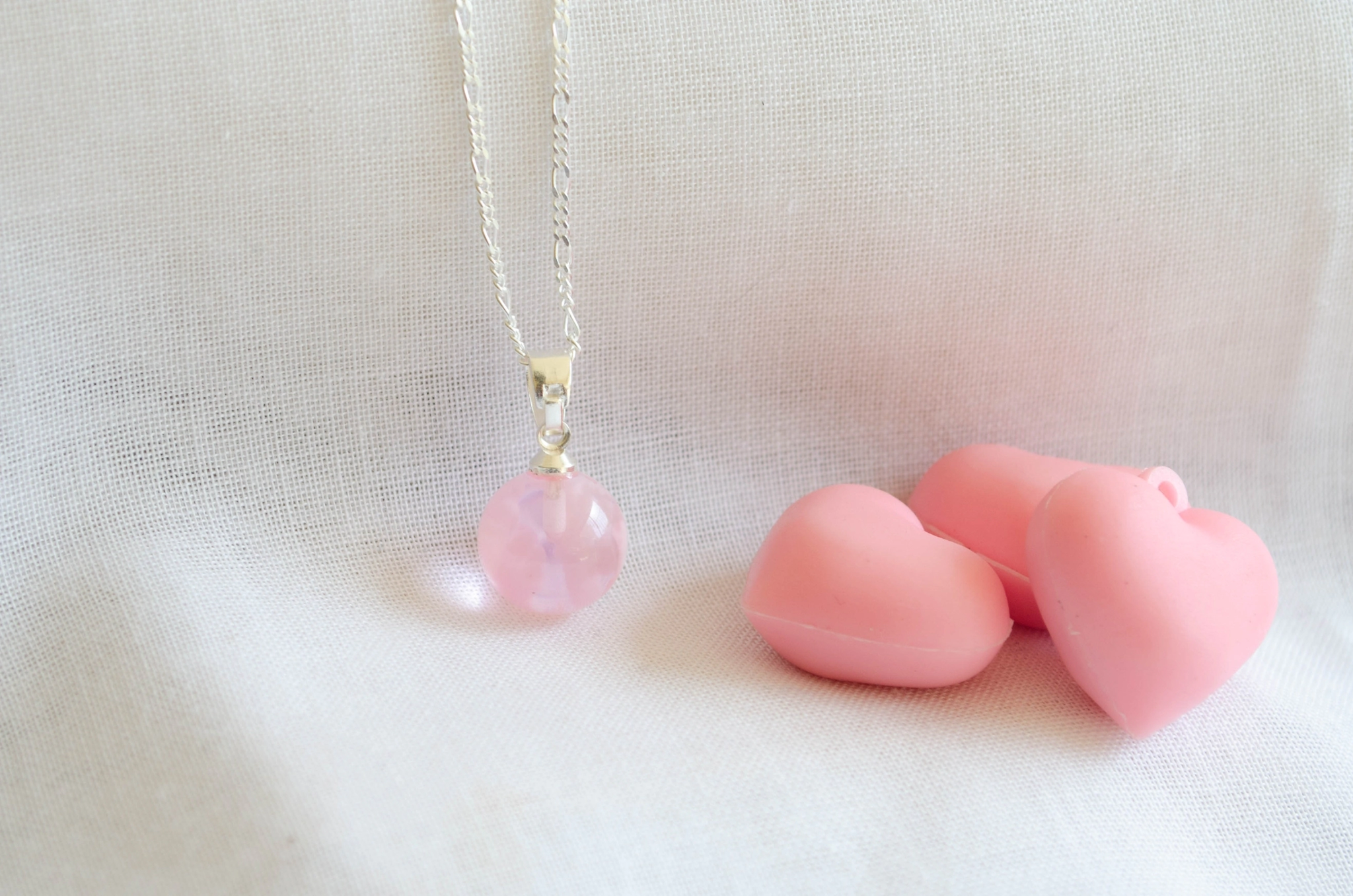 L-CA0086 Cadena 45 + dije cielo  ROSA