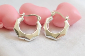 L-AR0626 Aros argollas hexagonal 1.5cm inflada