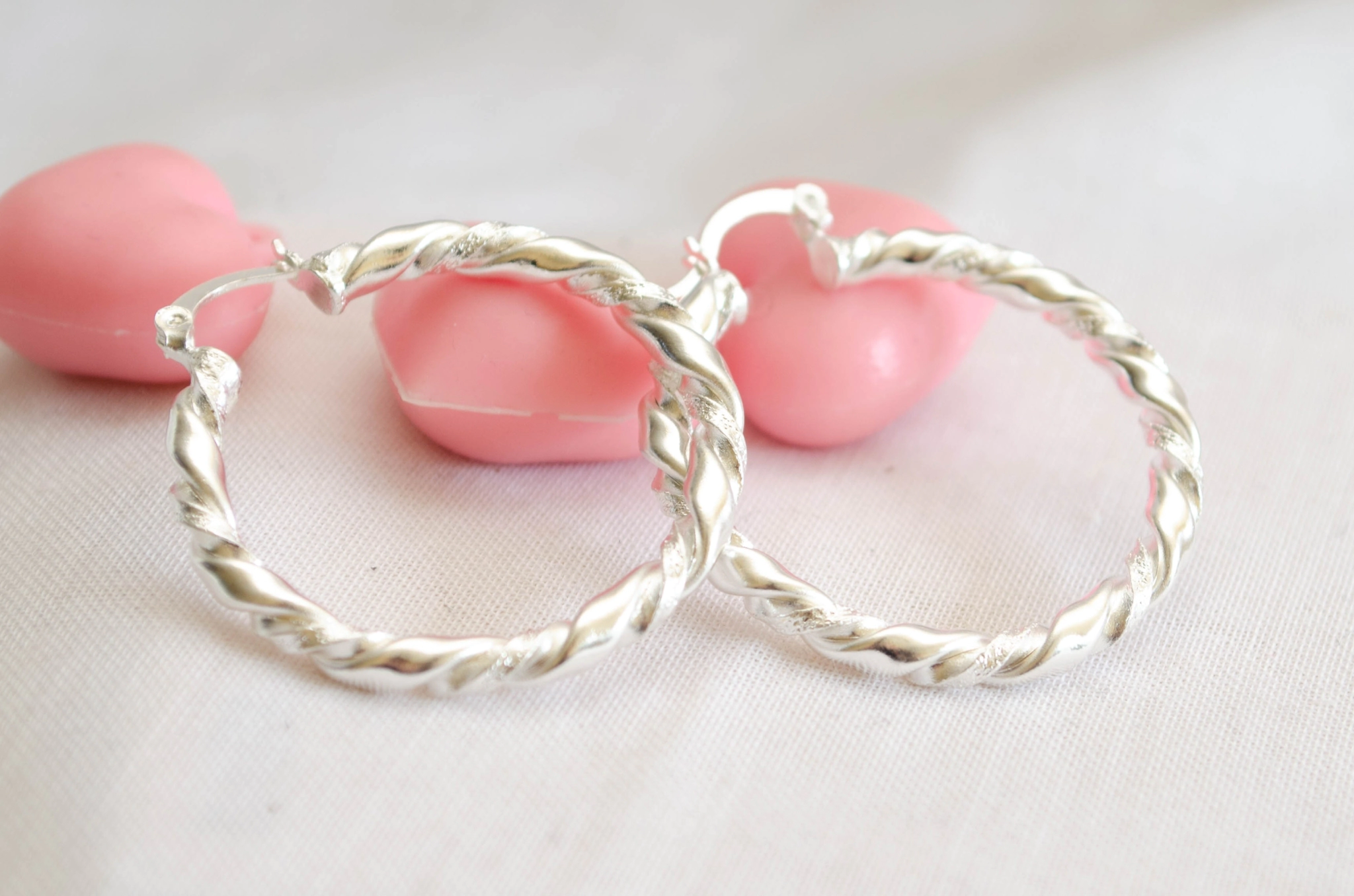 L-AR0716 Aros argollas torsadas 3.5cm