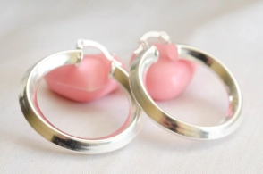L-AR0718 Aros argollas infladas 3.5cm 