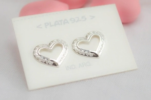 L-AR0740 Aros corazones bordes relieve