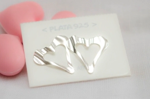 L-AR0742 Aros corazones alargados borde