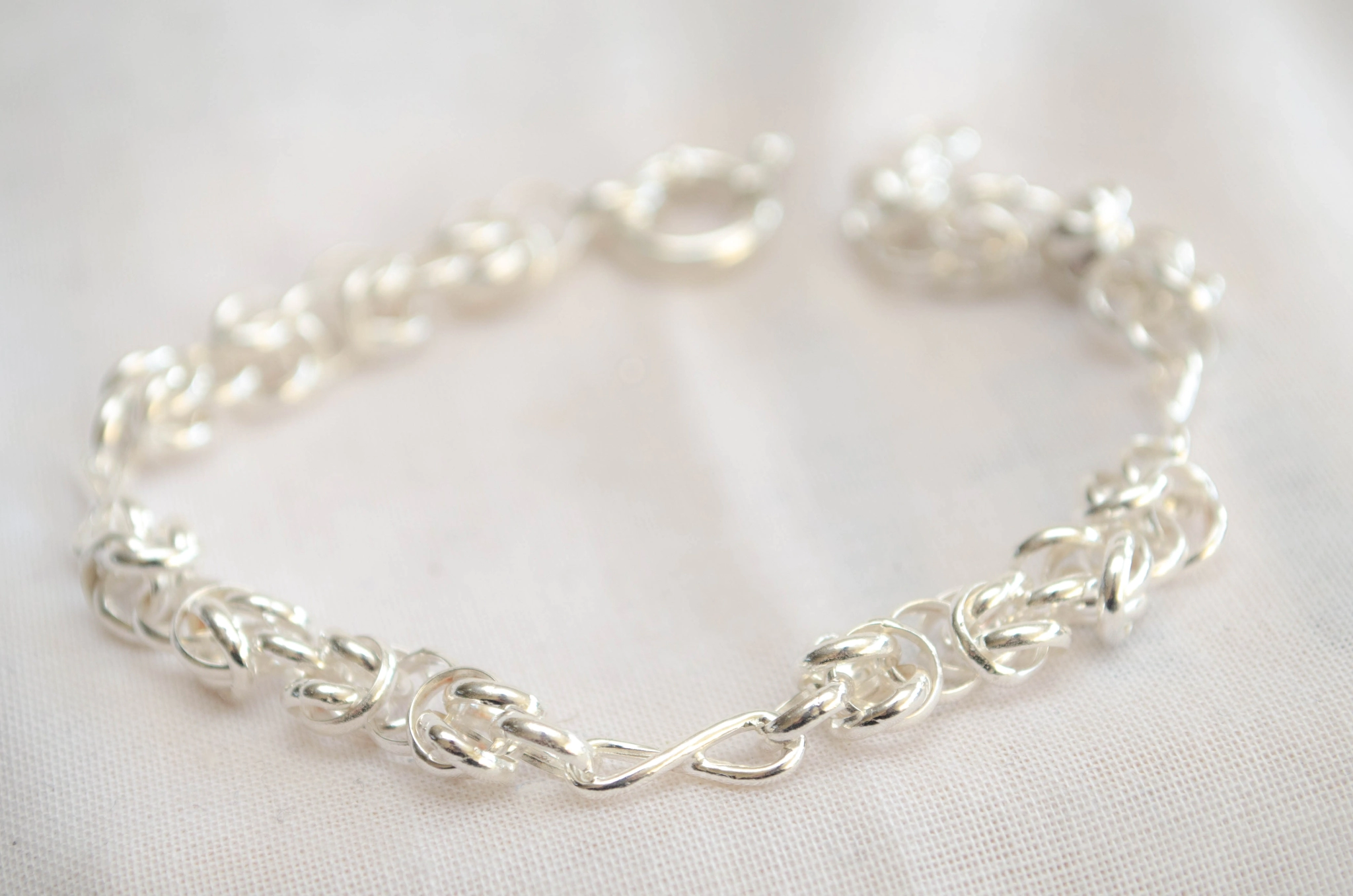 PU1279 Pulsera punto peruano infinito 21cm cierre marinero