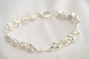 PU1279 Pulsera punto peruano infinito 21cm cierre marinero