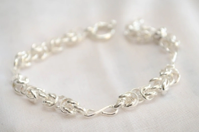 PU1279 Pulsera punto peruano infinito 21cm cierre marinero