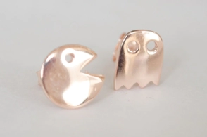 AR508 Aros PLATA ROSÉ pac man - 
