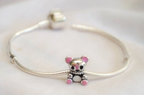 PU1290 Pulsera simil pandora con dije lilo 19cm