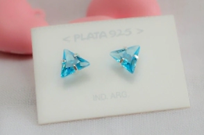 L-AR0767 Aros triangulos cubic CELESTE