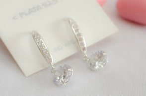 L-AR0772 Aros COLGANTES tira cubic circuloTRANSPARENTE
