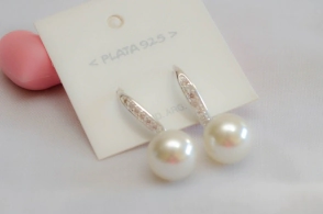 L-AR0776 Aros COLGANTES tira cubic PERLA 12MM