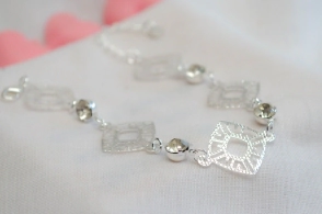 L-PU0077 Pulsera rombos cubics 18+4cm