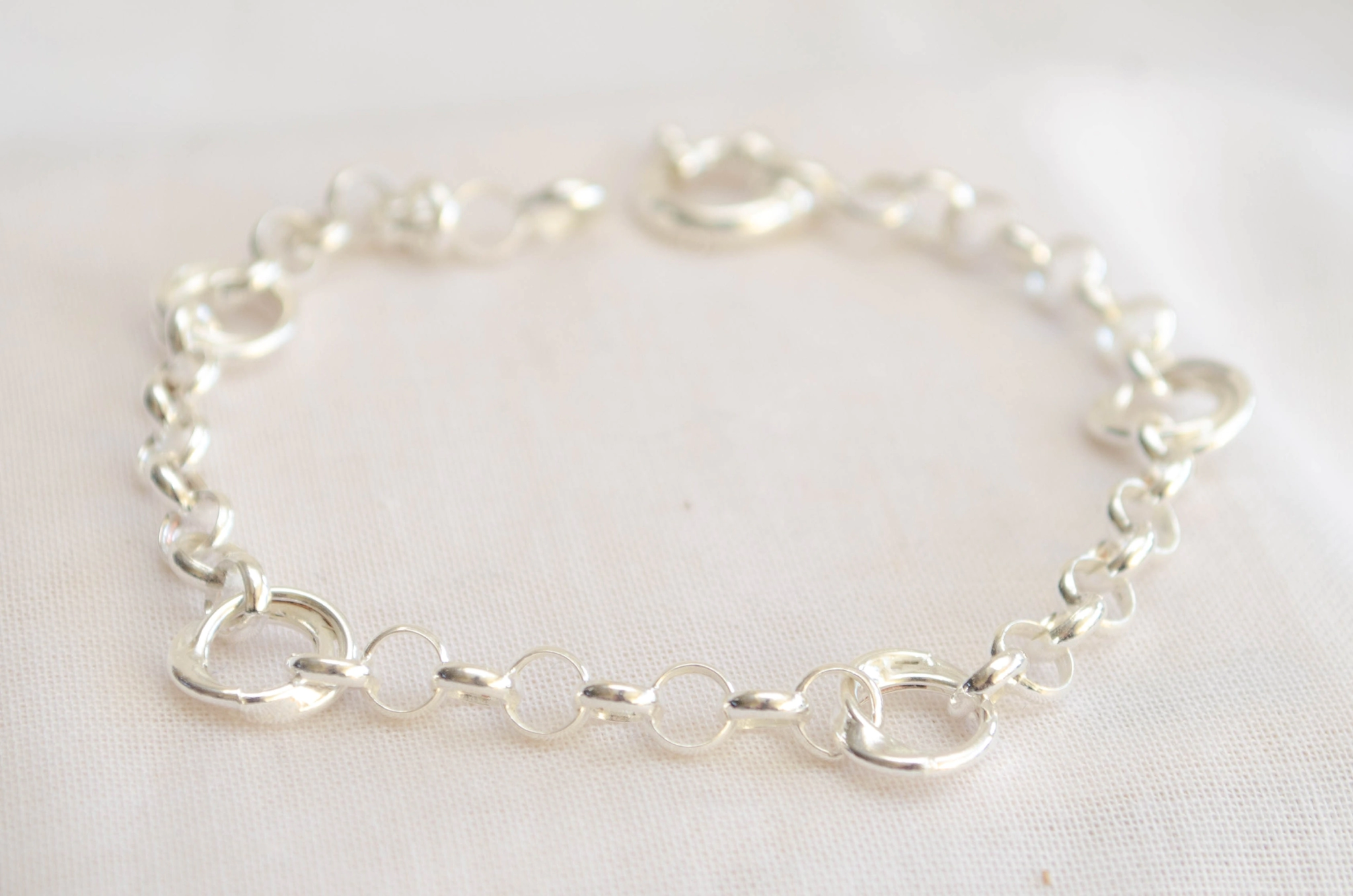 PU1296 Pulsera rolo con dobles argollas 20cm