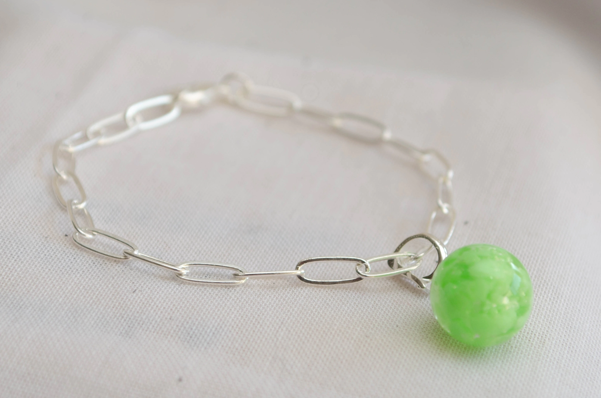 L-PU0092 Pulsera forcet+dije cielo VERDE