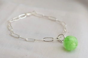 L-PU0092 Pulsera forcet+dije cielo VERDE