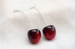 L-AR0868 Aros colgantes cerezas