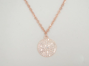 CA549 Cadena PLATA ROSÉ  triple, cubics - 40/45/50cm