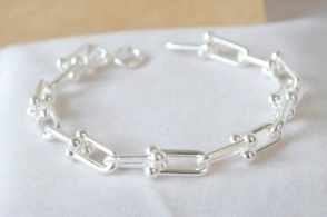 L-PU0099 Pulsera gruesa eslabon bolitas