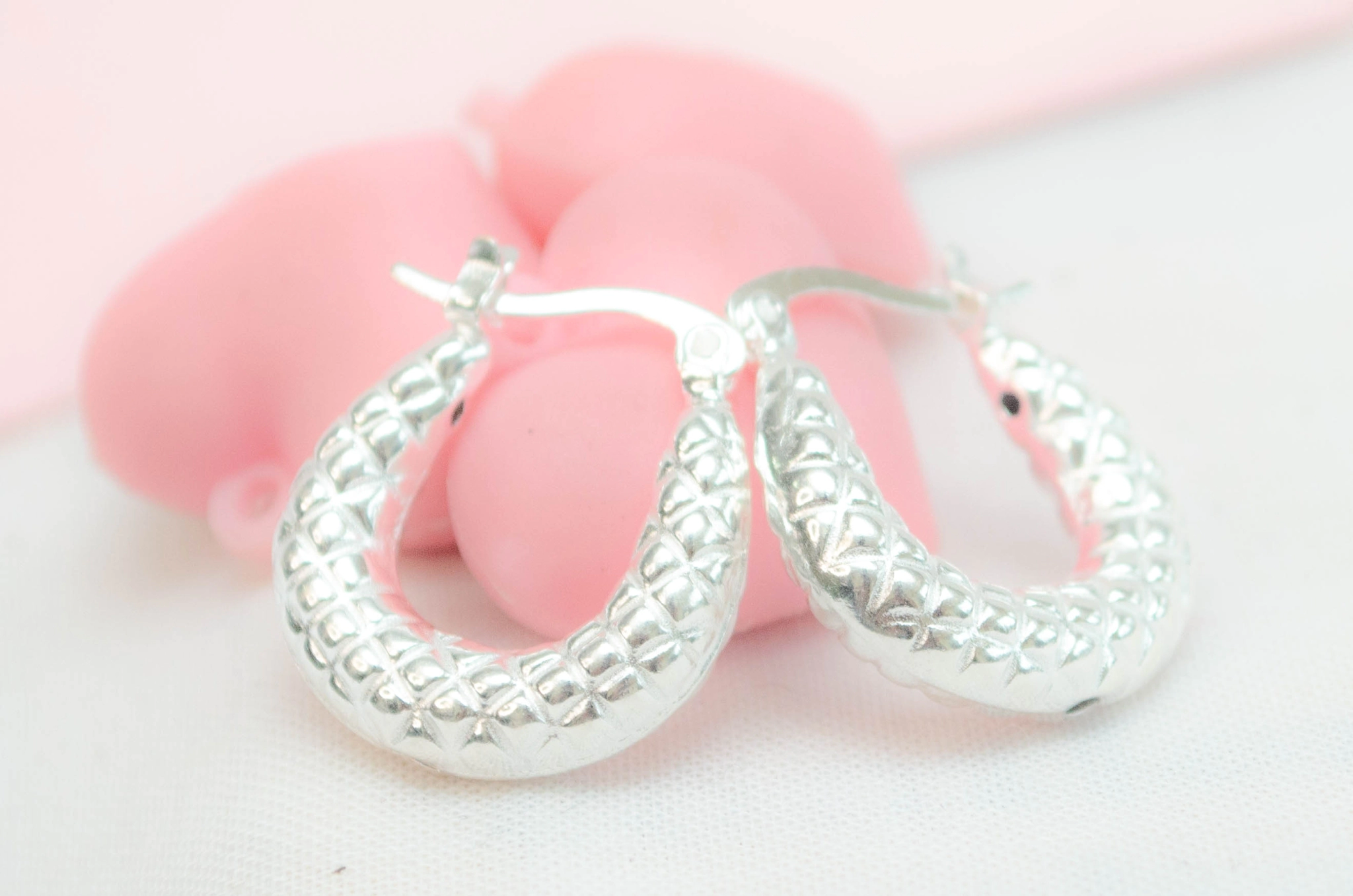 L-AR0884 Aros inflados ovales 1.7x2cm lineas cruzadas