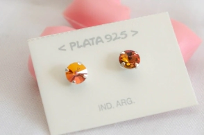 L-AR0732 Aros cristal rojo