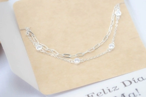 MUM-0039 SOBRE Pulsera doble forcet y cubics