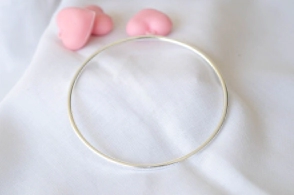 L-PU0112 Pulsera esclava l&iacute;neas verticales 3mm 7cm diametro