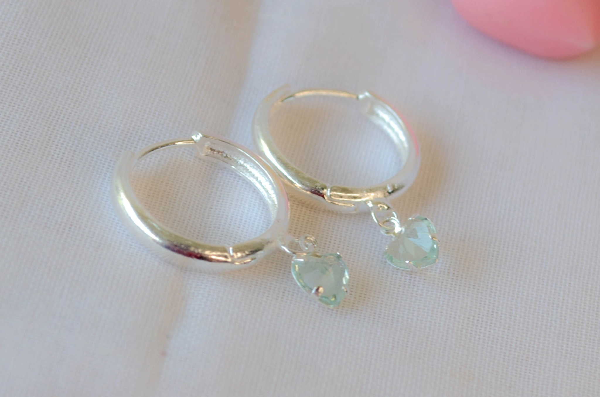L-AR0920 Aros argollas con cubic CELESTE 1.5CM