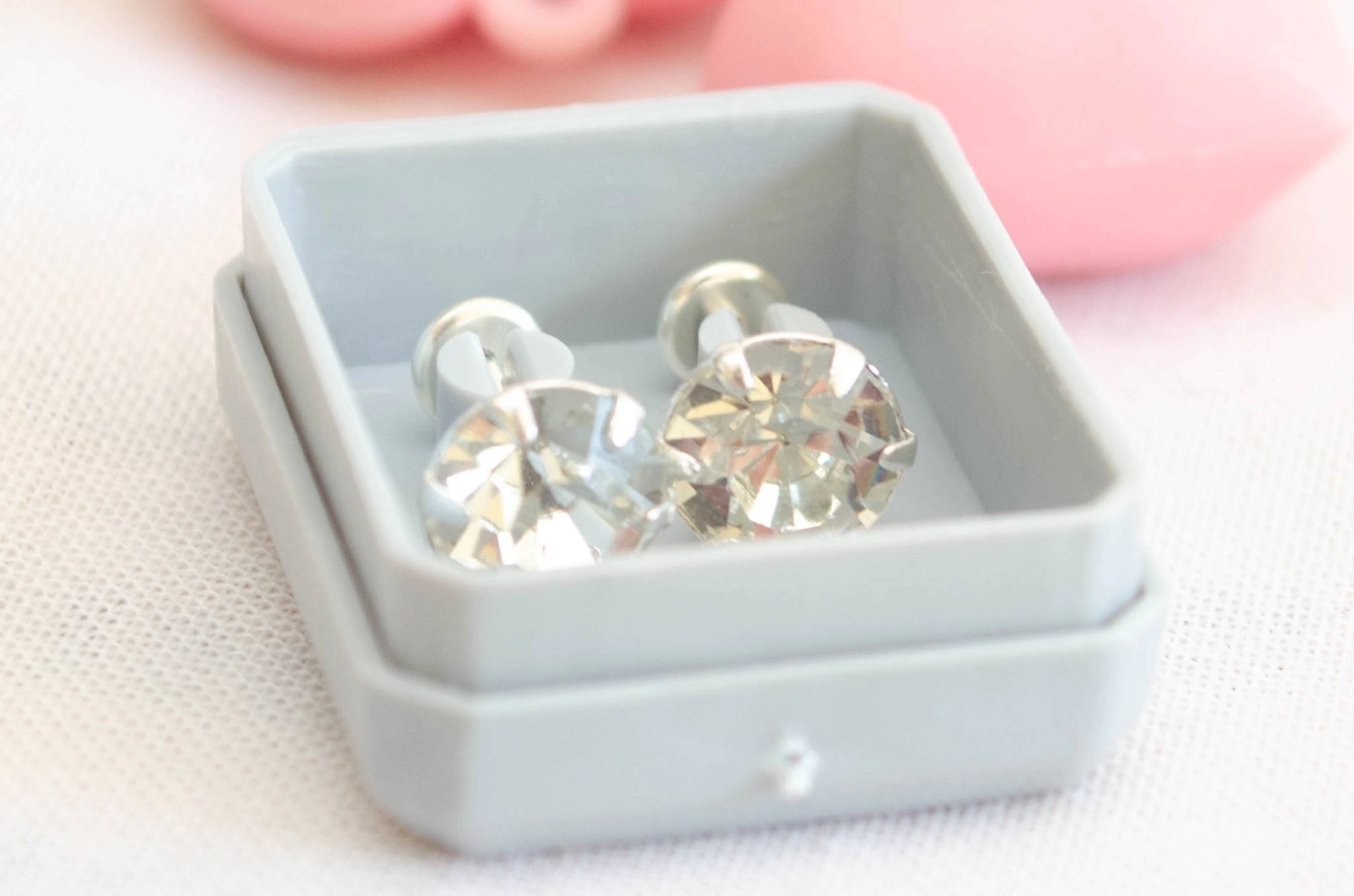 ABRI1168 Aros abridores bot�n cubic TRANSPARENTE