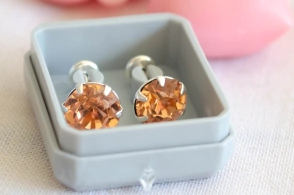 ABRI1168 Aros abridores botón cubic CHAMPAGNE