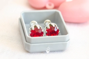 ABRI1169 Aros abridores cubic roseta grande ROJO