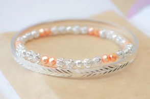 MUM-0119 SOBRE Packs x 2 pulseras esclava+cristales bolas