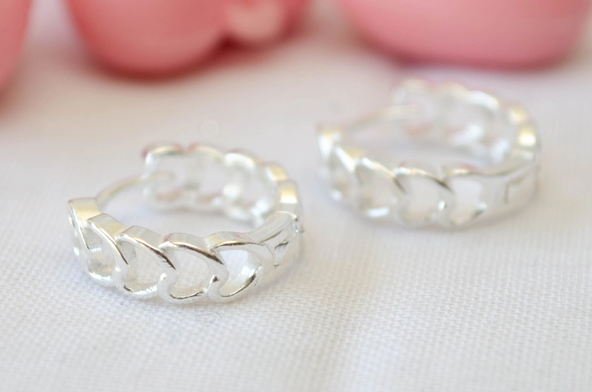 L-AR0936 Aros cubanos corazones verticales