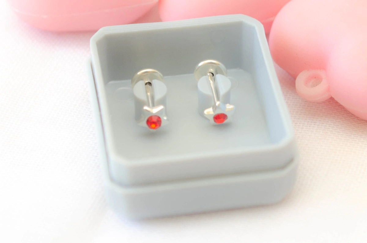ABRI1155 Aros abridores estrellas cubic centro ROJO