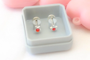 ABRI1155 Aros abridores estrellas cubic centro ROJO