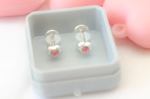 ABRI1156 Aros abridores CORAZON CUBIC centro ROSA