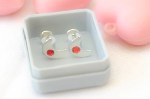 ABRI1158 Aros abridores luna PLANA cubic centro ROJO